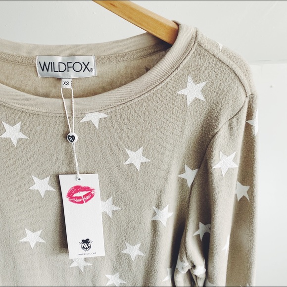 Wildfox Star Super Soft Crew Pullover Sweatshirt - Picture 2 of 7